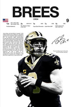 Classic American Football Sports Star Art Poster