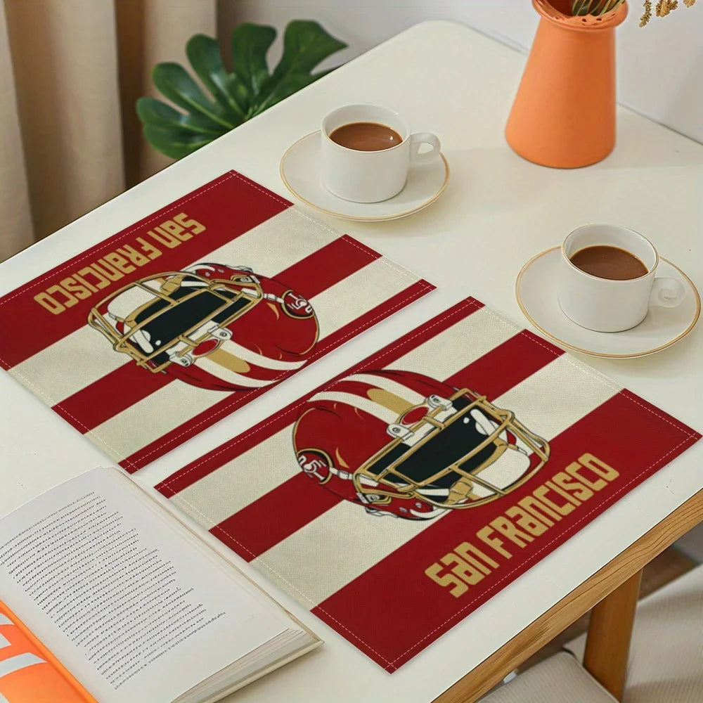 4PC San Francisco 49ers Placemats - Dining & Party Decor