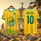 Brazil Football Jersey Breathable Tee
