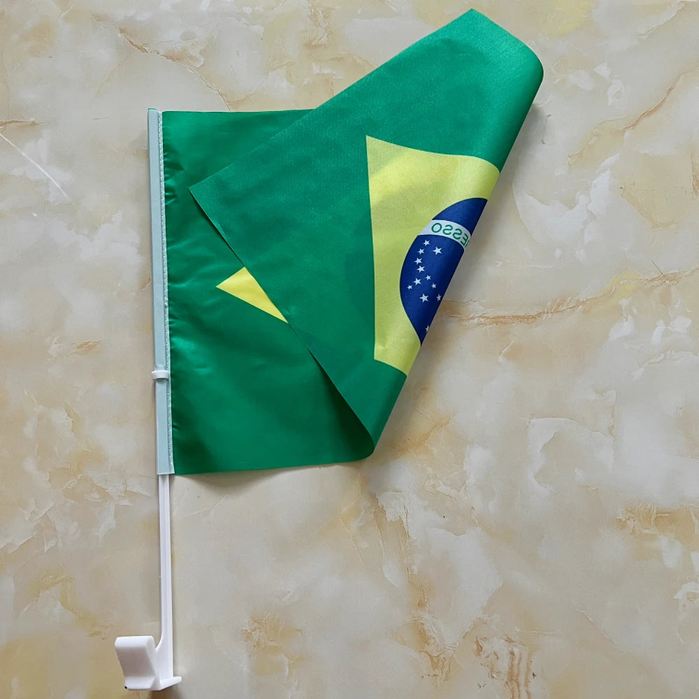 Brazil Car Flag With Pole