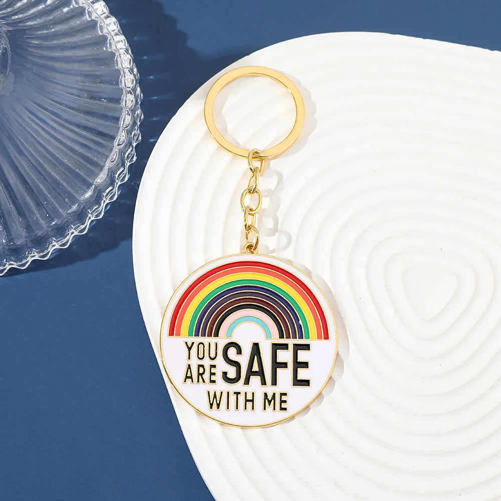 You Are Safe with Me Rainbow Flag Pride LGBTQ