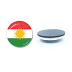 Kurdistan Flag Glass Pendant Keychain Jewelry Charm Bag Souvenir Key Ring