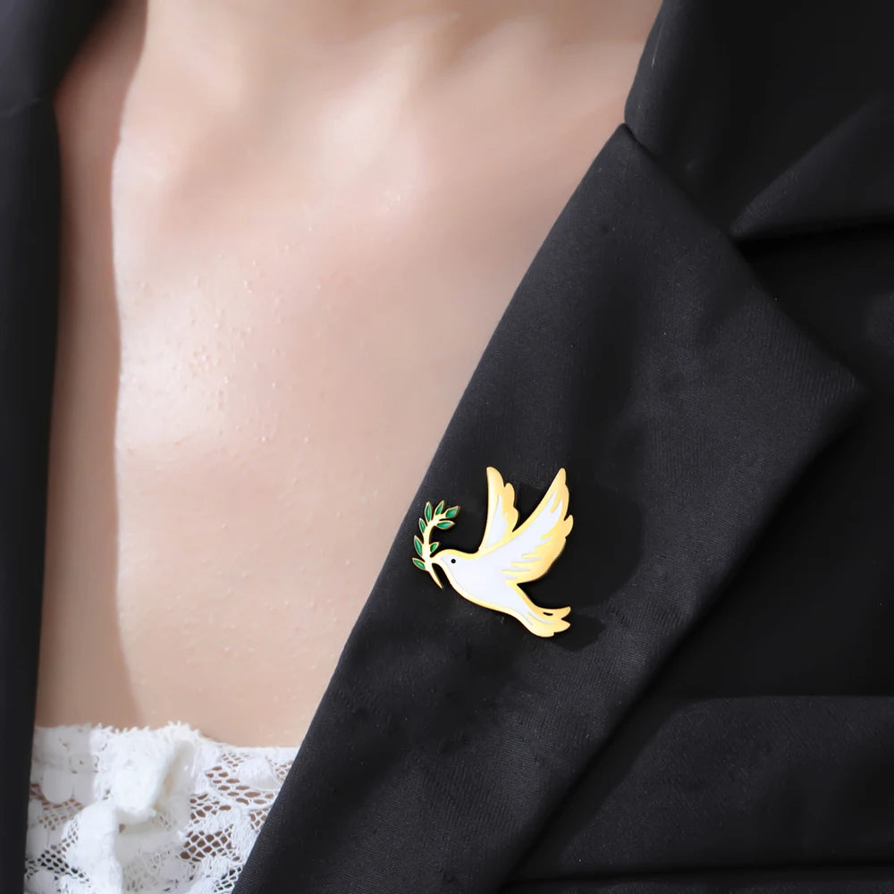 Dawapara Dove of Peace Brooch Animal Pin