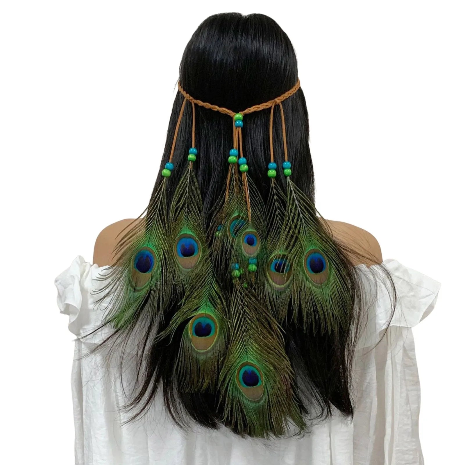 Peacock Feather Headbands Festival Hair Accessories