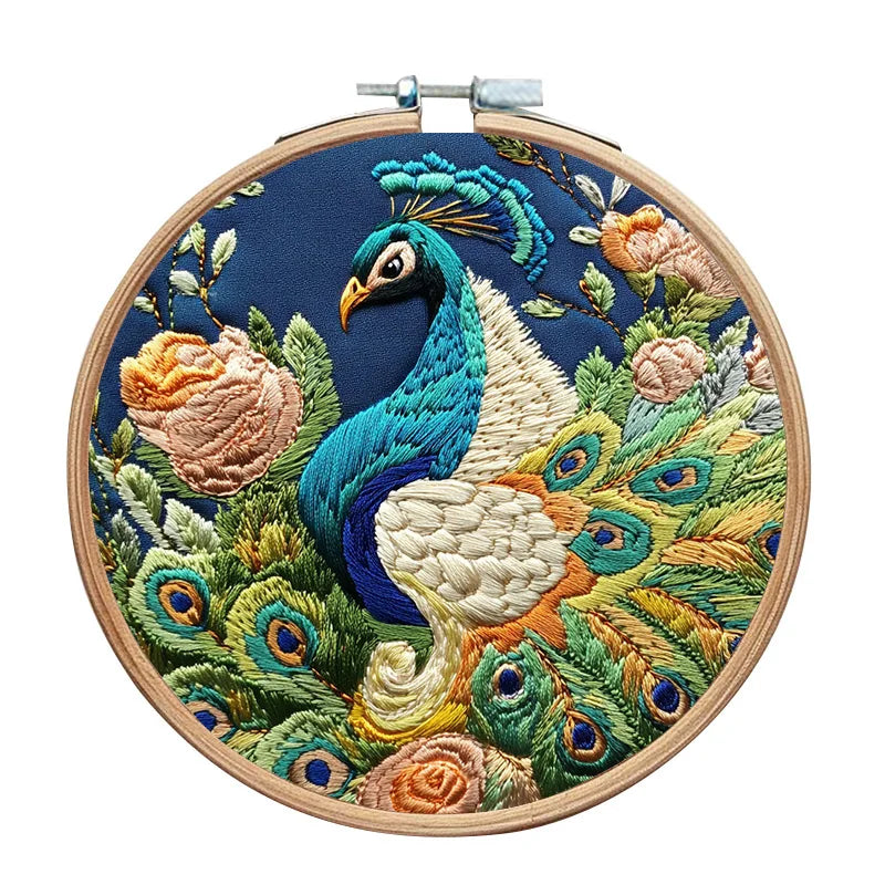 Peacock Embroidery Kit