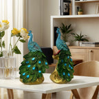 1 Piece of Artistic Peacock Resin Craft Sculpture