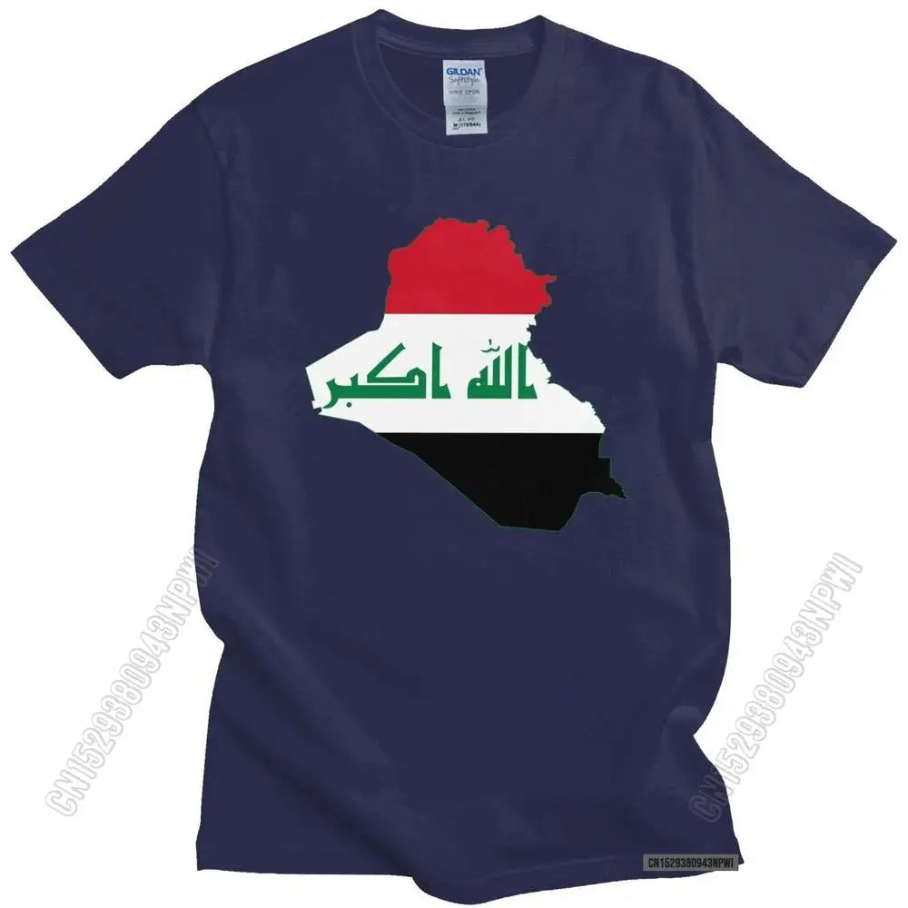 Iraq Flag Map T Shirt