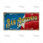 USA License Plate Landmark Metal Sign