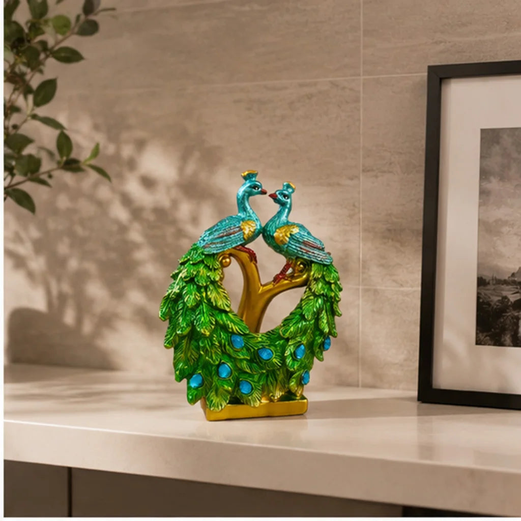Luxury Peacock Statue Resin Figurine