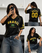 Men Women Brasil Soccer T Shirt