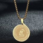 Engraved Star Pendant Necklace