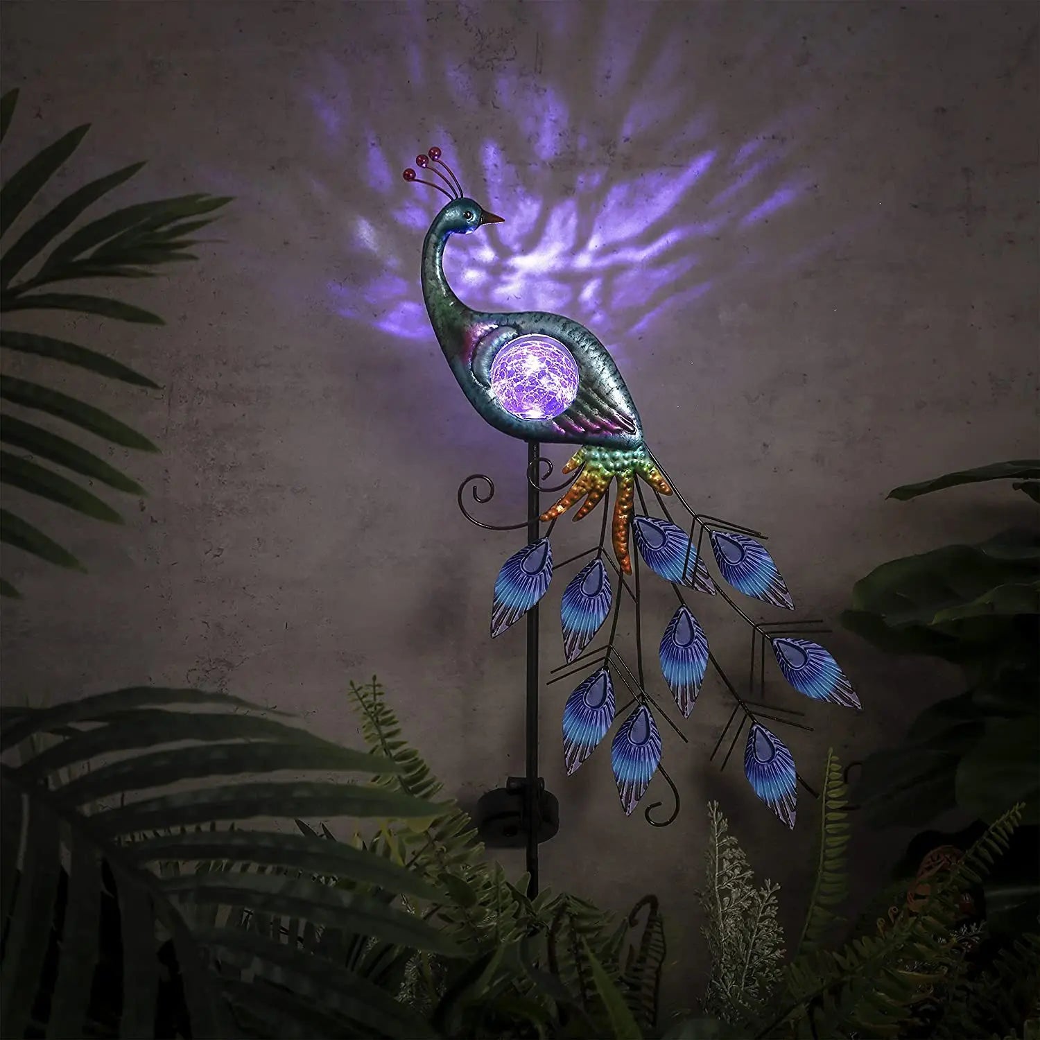 Peacock Solar Garden Light