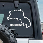 Car Sticker Kurdistan Map Outline