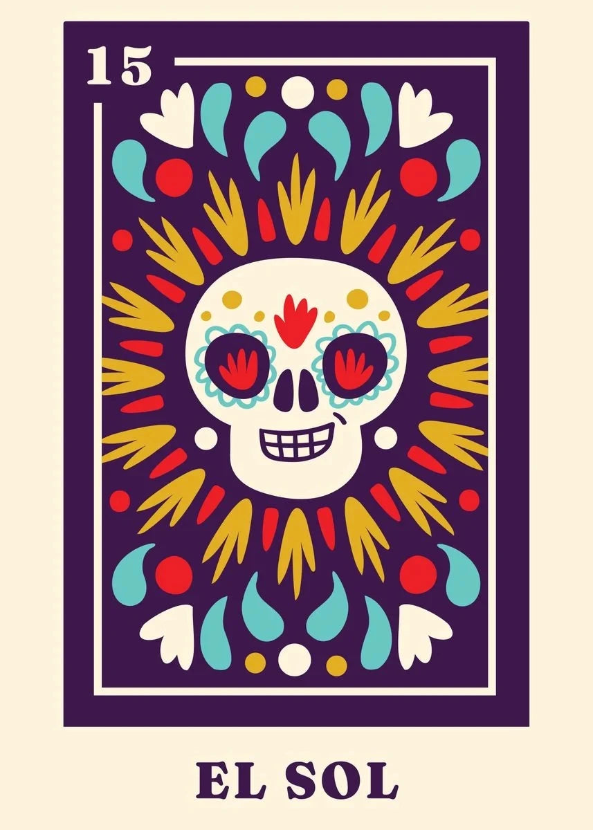 Mexican Skeleton Wall Art Canvas Painting Day of The Dead
