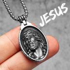 Jesus Heart Cross Necklaces Pendant Chain