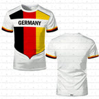 Germany Football Jersey Flag Print T-shirt