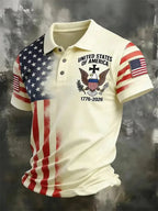 America 250th Anniversary Polo Shirt USA Flag
