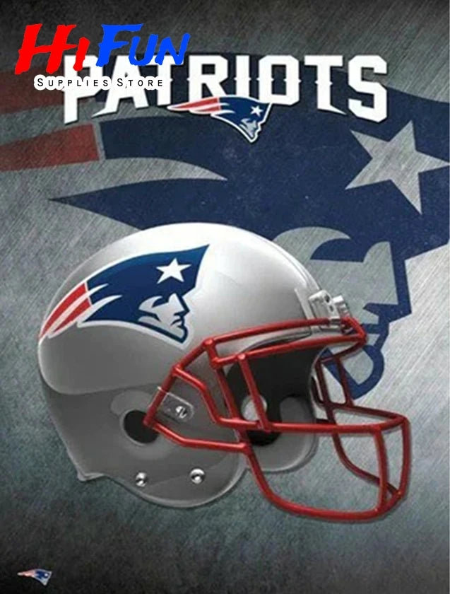 5D DIY Diamond Painting Helmet Stylings of Football Posters
