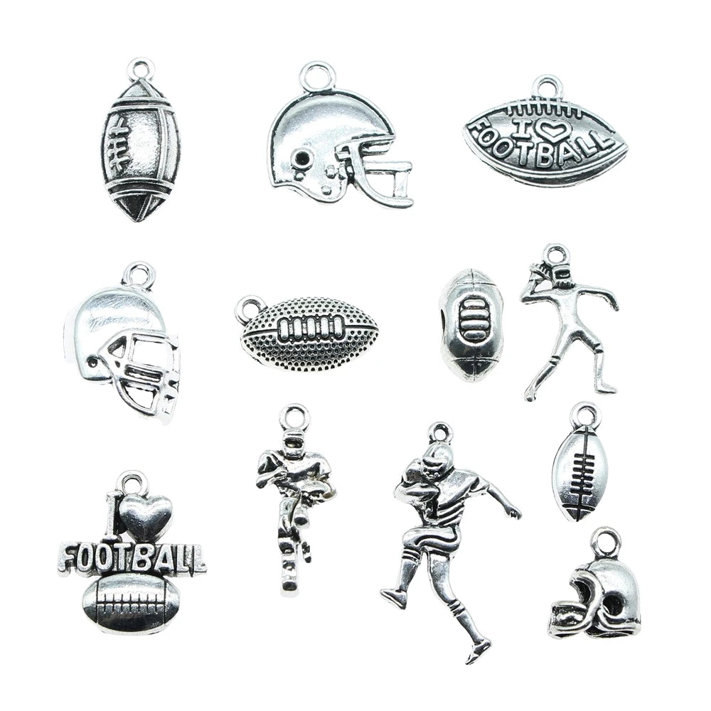 20pcs Football Charms American Football Pendants Jewelry