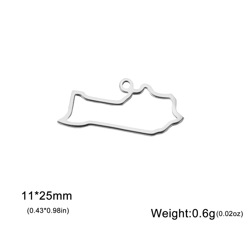 My Shape United States Map Pendent for Bracelet Necklace