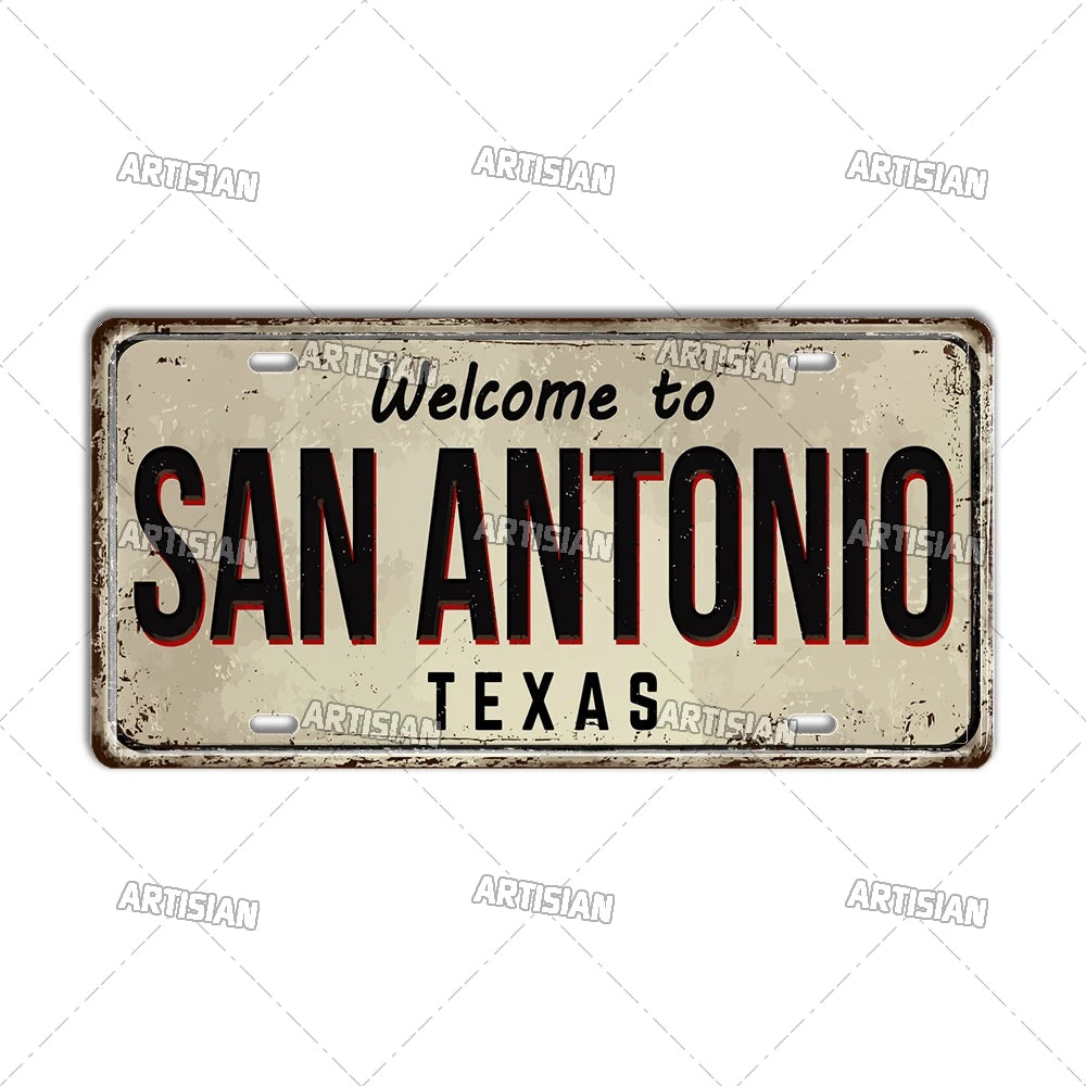 Welcome To USA City Car Plate