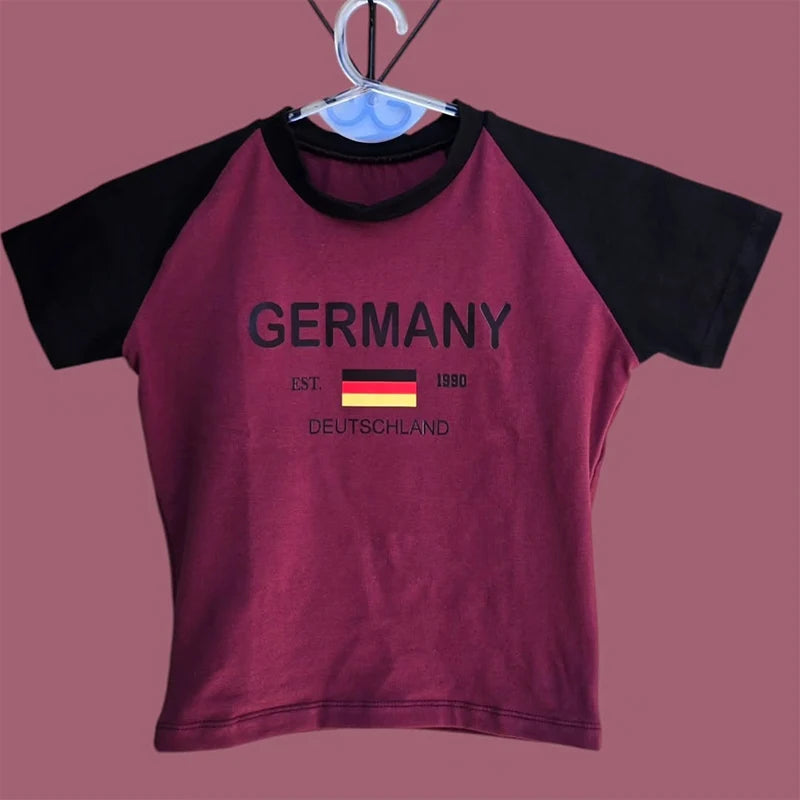 Brazil Letter Print Crop Top