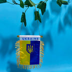 Ukraine Car Window Flag