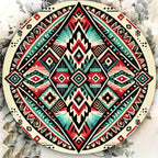 Southwest Native American Tribal Geometric Metal Sign