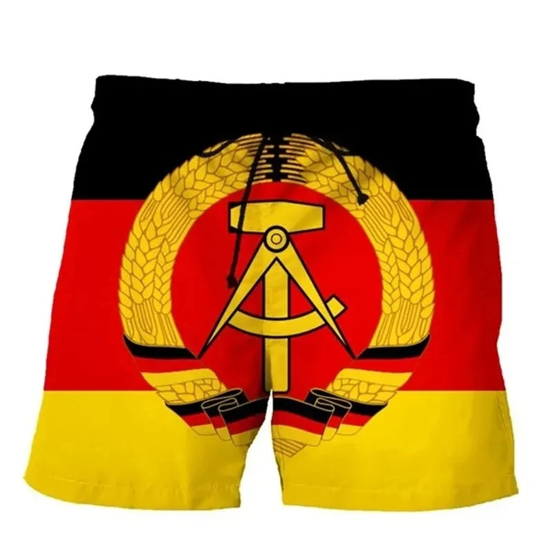 Germany National Emblem Flag Beach Shorts