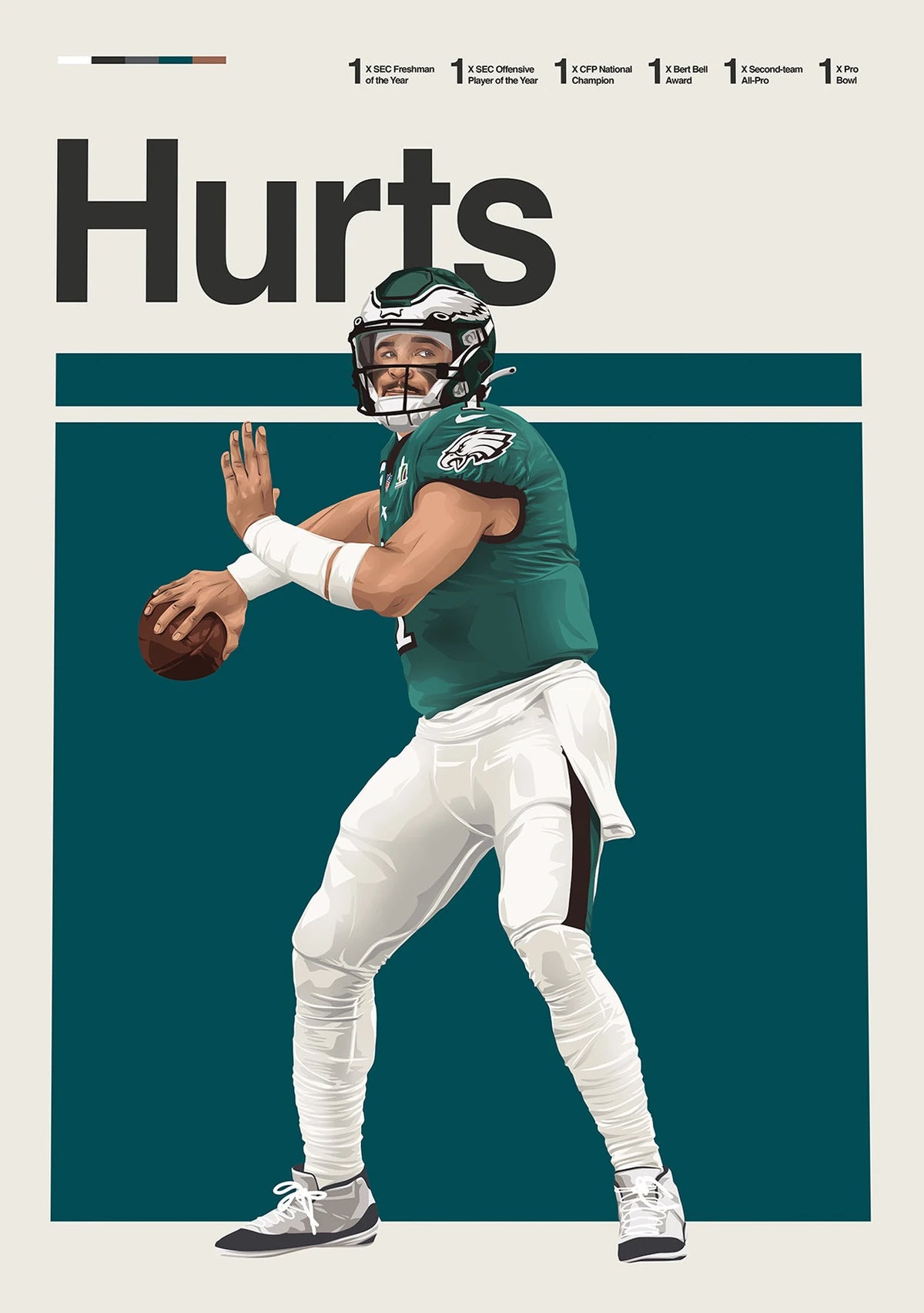 Classic American Football Star Athletes Highlights Achievements Posters