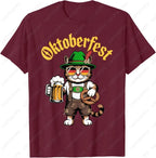 Funny Oktoberfest Cute Cat Pretzel Beer Funny Party Adults T-Shirt