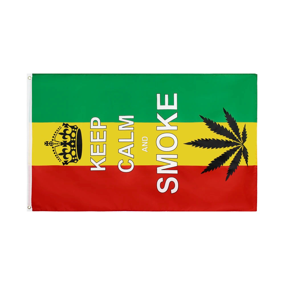 Peace Symbol Rasta Peace Flag