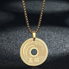 Engraved Star Pendant Necklace