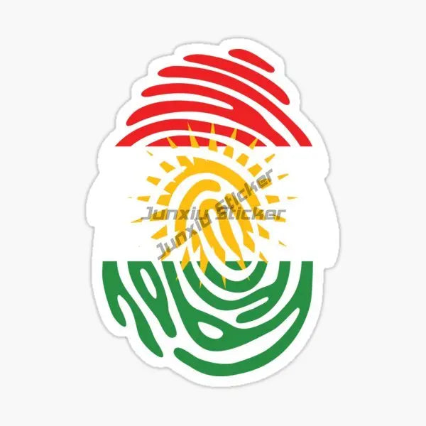 ملصق خريطة كردستان علم وشعار وطني للأكراد للسيارة والدراجة النارية، ملصق فينيل PVC لتزيين الجدران الخارجية، قابل للتخصيص