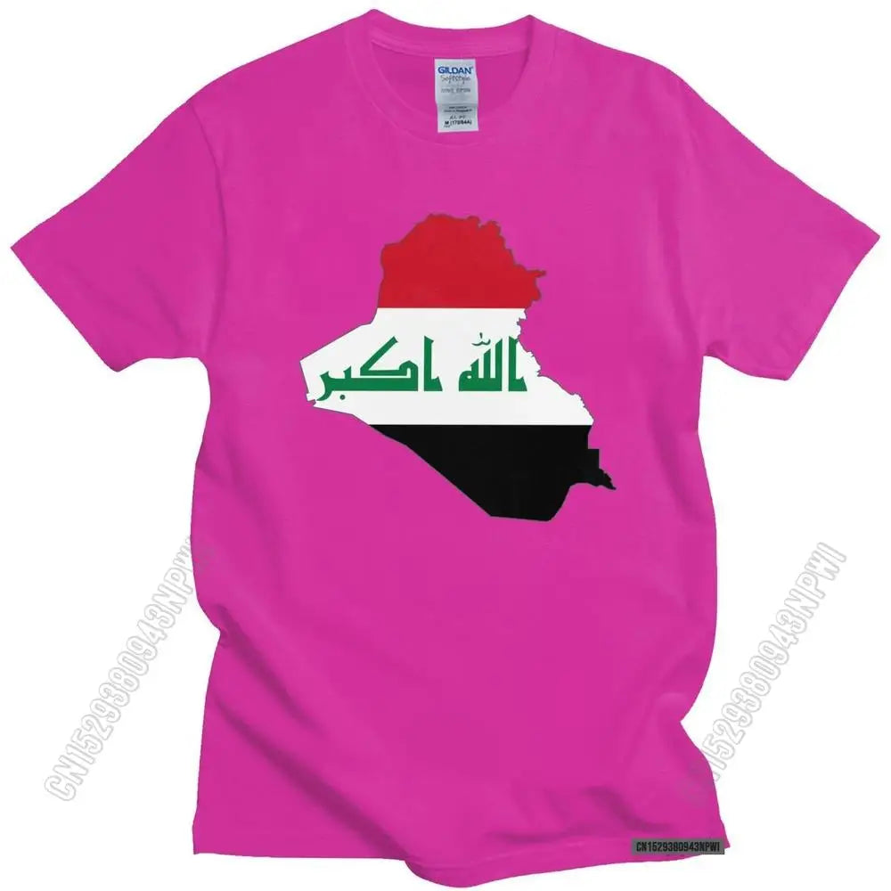 Iraq Flag Map T Shirt