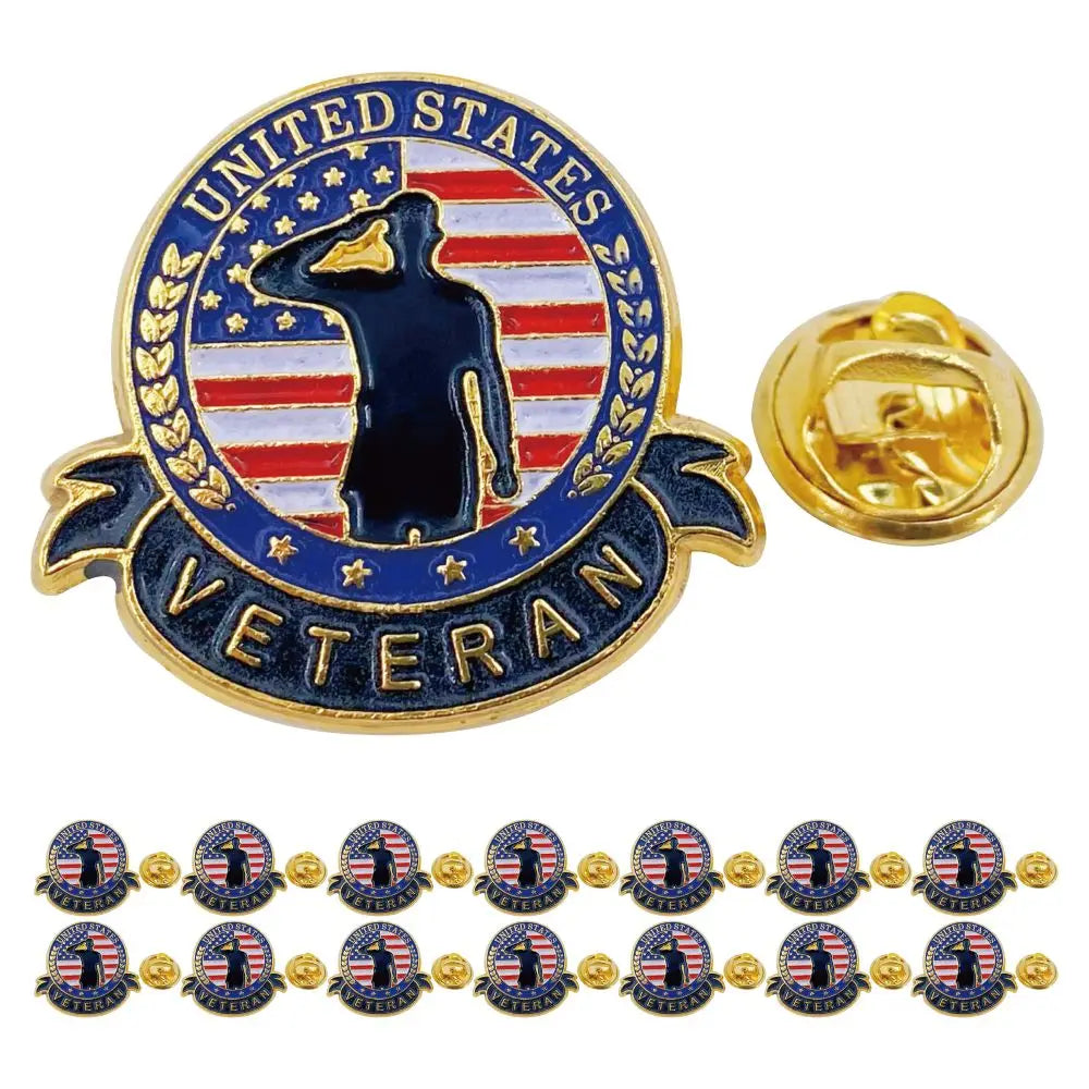 5/10/50/100 Pcs US Veteran Pins– Patriotic American Flag