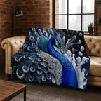Exquisite Peacock Bird Animal Flannel Blanket Soft Warm