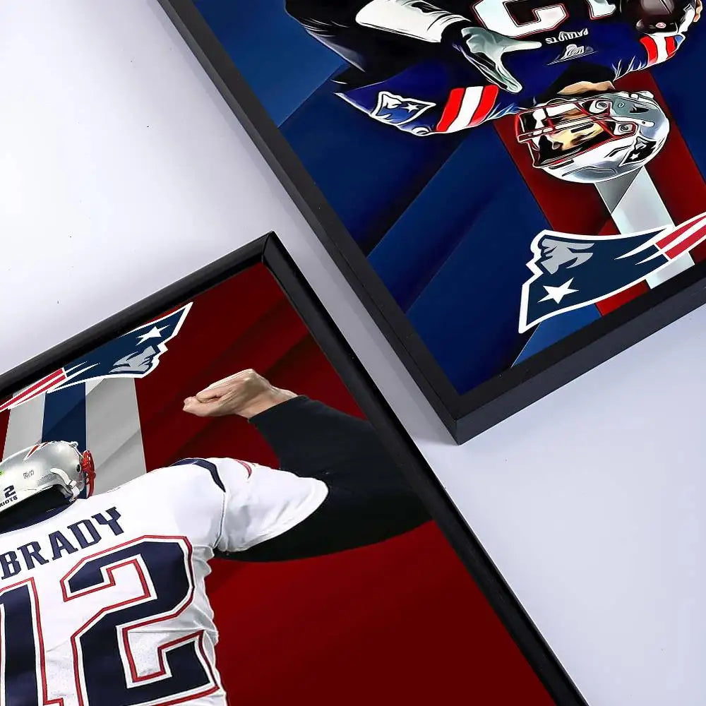 T-Tom Rugby B-Brady Poster Room Bar Cafe Decor Stickers Wall