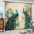 Peacock Style Printed Curtain