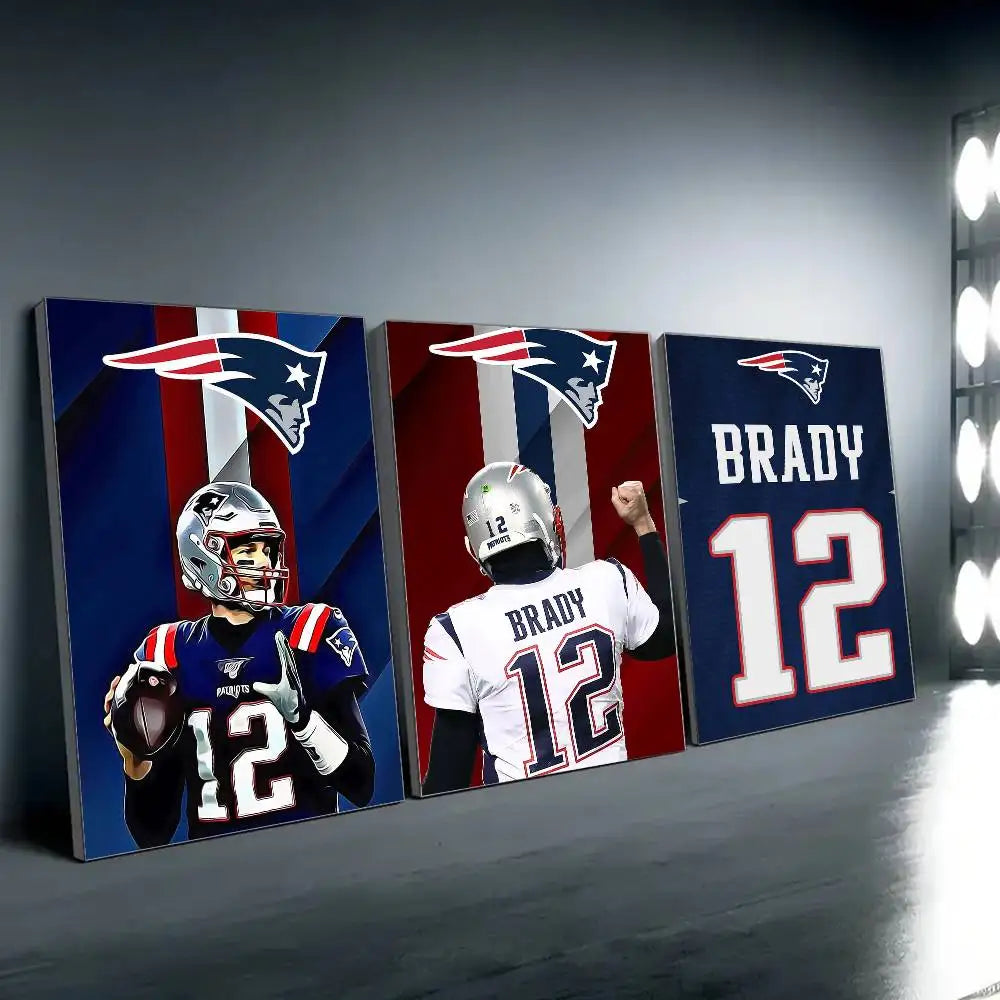 T-Tom Rugby B-Brady Poster Room Bar Cafe Decor Stickers Wall
