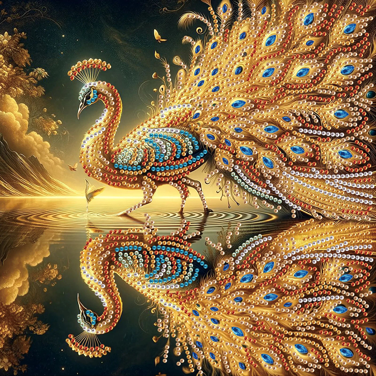 Peacock Special Shape Diamond Art Painting Kit