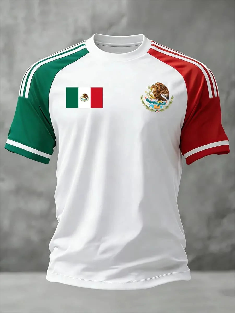 Men Mexico 3D  Print Soccer Jersey T Shirt