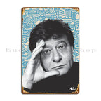 Mahmoud Darwish Portrait Metal Sign