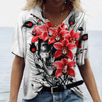 Skulls T-shirt Women's Short Sleeve, Day of the Dead