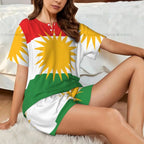 Two piece women's pajama Flag Of Kurdistan