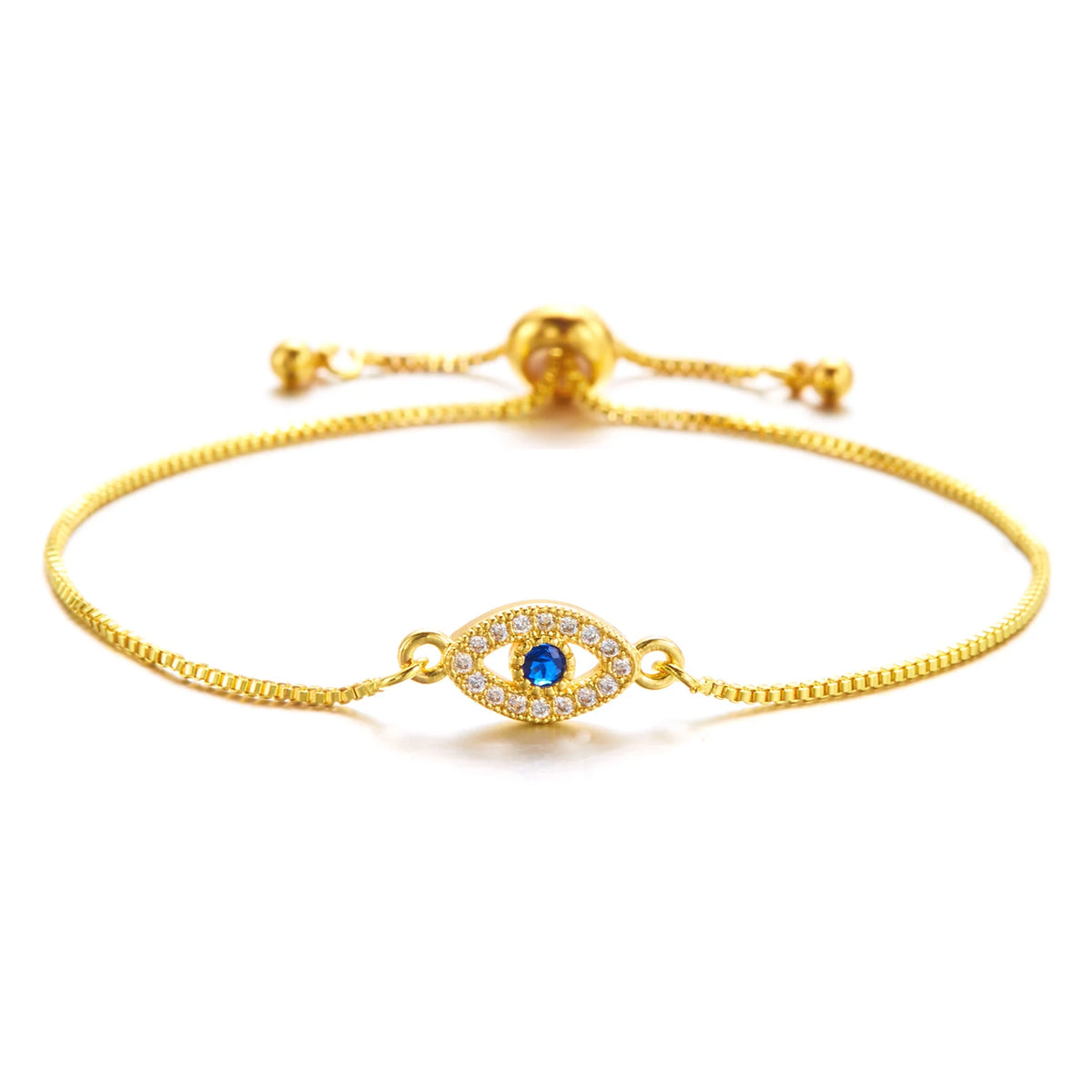 Gold Zircon Evil Eye