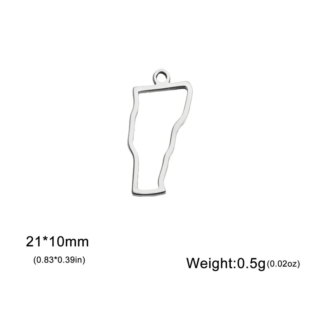 My Shape United States Map Pendent for Bracelet Necklace