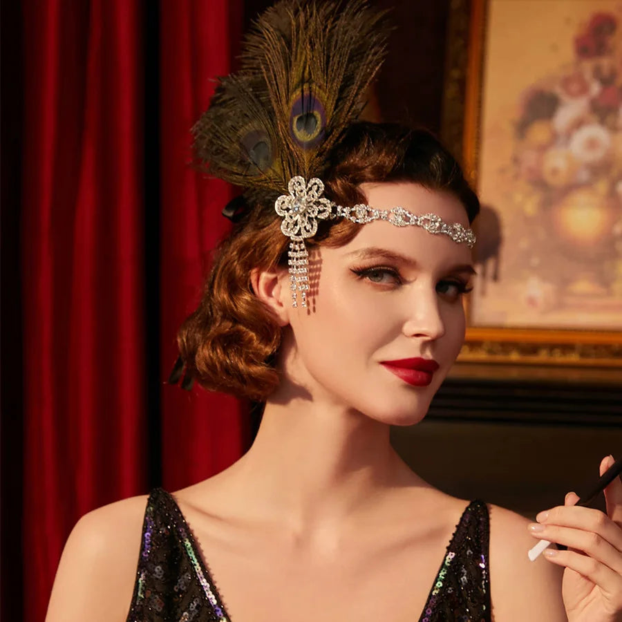 Peacock Feather Headband