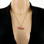 Nepal Map Flag Pendant Necklace