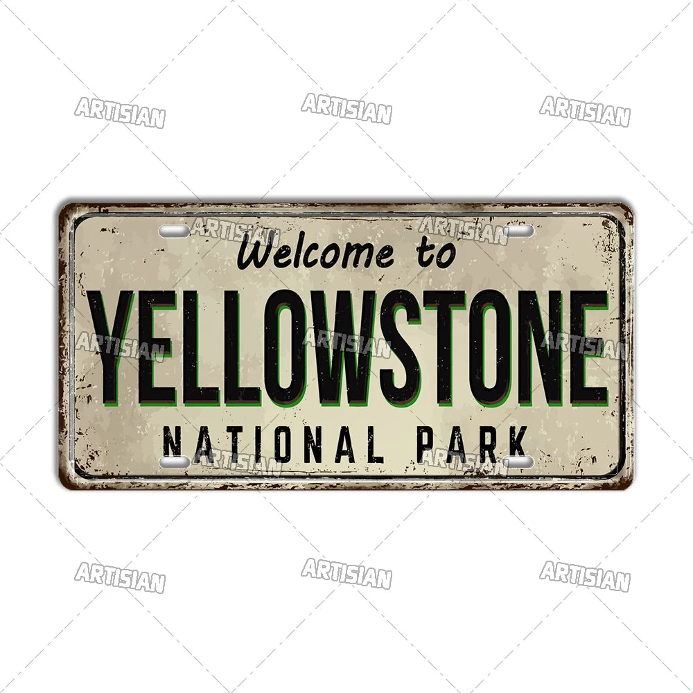 Welcome To USA City Car Plate